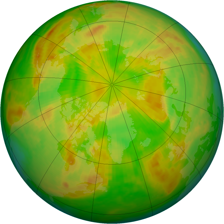 Arctic ozone map for 11 June 1980